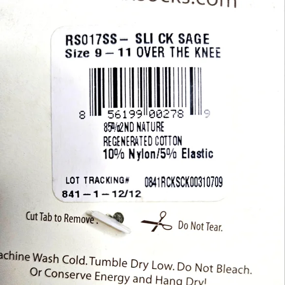 Over The Knee OTK Rock n Socks  Slick Sage NWT! - Picture 4 of 5